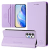 For Samsung Galaxy A72 4G / 5G RC01 Dual-Folded Magnetic Suction RFID Leather Phone Case(Light Purple)