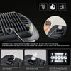 7 inch(5X7)/(7X6) H4 DC 9V-30V 30000LM 200W Car Square Shape LED Headlight Lamps for Jeep Wrangler, with Angel Eye