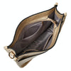 013 Leopard Strap PU Leather Single-shoulder Waterproof Crossbody Tote Bag(Khaki)