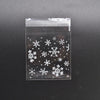 1 Packs Snowflake Christmas Candy Cookie Snack Bag Self-adhesive Gift Bag, Size:14x14cm