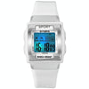 SYNOKE 66188 Student Square Dial Colorful Luminous Waterproof Electronic Watch(White)
