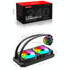 COOLMOON CM-YM-240T Digital ARGB Lens Edition Integrated Water Cooling CPU Cooler Temperature Display CPU Fan(Black)