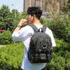 LIJIEBAO Retro Canvas Shoulder Bag Outdoor Casual Backpack Large Capacity Computer Bag(Khaki)