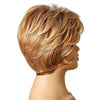 WIG-181 Ladies Short Curly Hair High Temperature Silk Wig Chemical Fiber Headgear(Brown+Gold Yellow)