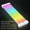 AOSOR Al200 Neon Cable Computer Motherboard Graphics Card Glow Board Power Supply Line Decoration(White)