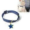 Cowboy Cat Dog Collar, Small 16-32cm, Blue Denim, Star