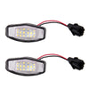 2 PCS DC 12V 2W 120LM 6000K LED License Plate Light 18-SMD Bulbs Lamps for Honda Civic VII4/5D 01-05, VIII 06-17, City 4D 03-09, Lengend 99-04