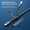 ADC-009 USB-C / Type-C to 8 Pin Zinc Alloy Hose Fast Charging Data Cable, Cable Length: 1m (Gun Metal)