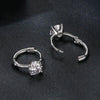 S925 Sterling Silver Platinum-Plated Moissanite Ear Clip Earrings(MSE064)
