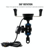CS-878A1 Multi-function Motorcycle Wireless Wired Aluminum Alloy Mobile Phone Holder Charger (Black)