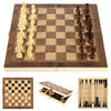44 x 44cm 3 In 1 Wooden Chess Set Foldable Chess Board For Kids Adults