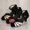 Soft Bottom Female Latin Dance Shoes Summer Sandals, Size: 39(3cm Black Silver)