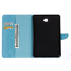 For Galaxy Tab A 10.1 (2016) / P580 Simple Style Horizontal Flip Leather Case with Holder & Card Slots & Wallet (Blue)