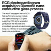 ET580 2.04 inch AMOLED Screen Sports Smart Watch Support Bluetooth Call /  ECG Function(Black Leather Band)