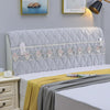 Bedside All-Inclusive Anti-Collision Quilted Thick Fabric Protective Cover, Size: 60x180cm(Italian Velvet Gray)