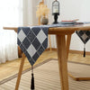 Cotton Linen Tea Table Dining Table Table Flag Retro Tablecloth, Size:30x180cm(Japanese)