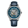 OCHSTIN 6020D Masterpiece Hollow Mechanical Men Watch(Silver-Blue)