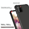 For Galaxy S20 Plus PC + Silicone Three-piece Shockproof Protection Case(Black)