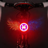 USB Charging Red Blue Color Riding Light Rear Lamp Safety Warning Light (Pisces Style)