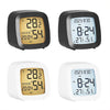 Multifunctional Temperature and Humidity LCD Clock Home Bedside Alarm Clock(2205 White)