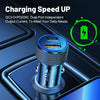 P19 Metal PD20W USB-C + QC18W USB Dual Port Car Charger(Silver Gray)