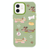 For iPhone 11 Skin Feeling Jelly TPU Hybrid PC Phone Case(Long Dog Green)