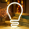 Bulb Neon Light Battery USB Dual-Power LED Decorative Modeling Lamp(White Light)