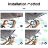3R-337 Curved Mirror 250mm Car Rearview Retrofit Frameless Clear Large Mirror(White)