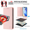 For iPhone 11 RC01 Dual-Folded Magnetic Suction RFID Leather Phone Case(Pink)