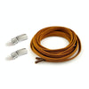 1 Pair SLK28 Metal Magnetic Buckle Elastic Free Tied Laces, Style: Silver Magnetic Buckle+Brown Shoelaces