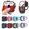 For AirPods 4 Non-slip  Armor Shockproof Earphones Case with Hook(Black)