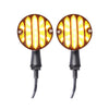 HP-Z056 1 Pair Retro Motorcycle Modified LED Turn Signal for Harley(Silver)