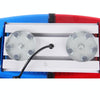 25W 240 LEDs Red Light + Blue Light Waterproof Strobe Light Dome Warning Light, DC 12V Wire Length: 60cm