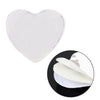 Heart Shape Car Metal Body Decorative Sticker (Silver)