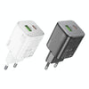 hoco N41 Almighty PD20W Type-C + QC3.0 USB Charger, EU Plug(White)