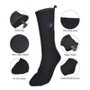 3-speed Temperature Regulation Electric Heating Socks Long Tube Warm Socks  Black