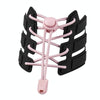 1pairs Spring Buckle Lazy Elastic Shoelaces For Adults And Children 110cm(NO.107 Shallow Pink)