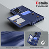 For Samsung Galaxy S24 Ultra 5G Horizontal Flip Card Bag Holder Leather Phone Case(Dark Blue)