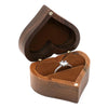 Wooden Heart Shape Ring Box Jewelry Storage Box Wedding Valentine Gift Box, Spec: RB529-C3