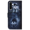 For Samsung Galaxy A26 5G Coloured Drawing Flip Leather Phone Case(Wolf and Dog)