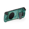 For Steam Deck DEVASO Transparent Thermal Back Case With Bracket Gaming Console Protective Case(Cyan)