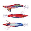 HENGJIA SJ037 Luminous Electroplated Flash Wooden Shrimp Squid Lures(Red)