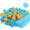 132 in 1 DIY Tent Toy Assembling Play House DIY Children Tent Building Toy(  Square-Blue)