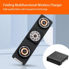 3-In-1 Magsafe Folding Wireless Charger Portable Wireless Fast Charging(Black)