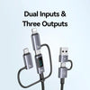 USAMS 60W 6 in 1 Digital Display Fast Charging Cable, Length:2m(Titanium Gray)