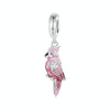 S925 Sterling Silver Platinum-plated Pink Gradient Parrot Jewelry Pendant(BSC971)