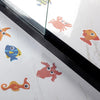 PEVA Non-slip Sticker Bathroom Bathtub Cartoon Non-slip Sticker, Model: 10 PCS  10x10cm Flowers