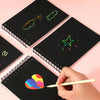 Hand Painted Scratch Paper Colorful Coil Scratchbook With Pen, Model: Haruita Huahua