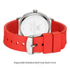 OLEVS 9953 Women Simple Silicone Strap Waterproof Quartz Watch(Red)