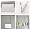 Three-Sided Mirror With LED Light Retractable Hanging Three-Fold Mirror(White)
